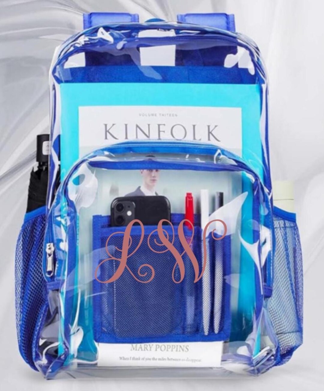 Clear Plastic Personalized Initial Backpack - Etsy