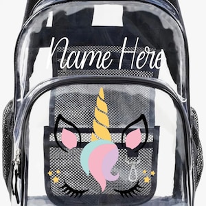 clear unicorn mini backpack unicorn Clear Unicorn Backpack