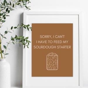 Sourdough Digital Art Print Sourdough Print, Downloadable Kitchen Poster, Printable Wall Art