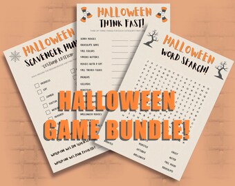 HALLOWEEN Party Games Bundle, Perfect for All Ages! Printable Halloween Party Games