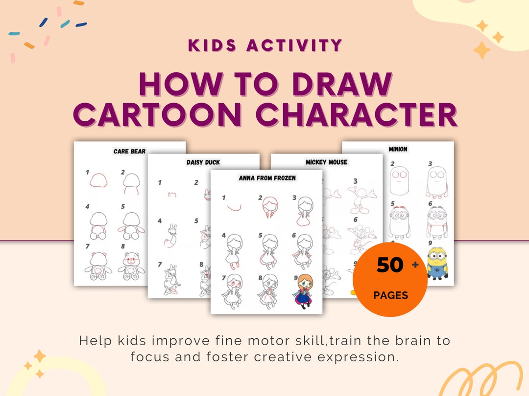 Printable Learning to Draw Step-by-step| How to Draw Cute Cartoon ...
