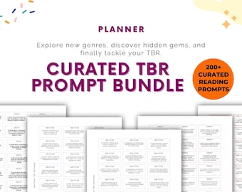 Curated TBR Prompt Bundle | Reading Challenge Sets (Printable PDF)