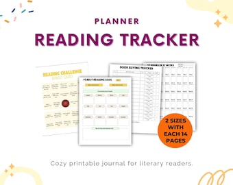 Printable Reading Journal Bundle | Book Tracker, Planner, Log (PDF Download)