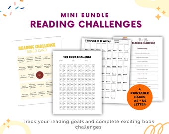Reading Challenge Bundle | 100 Book, Bingo, Monthly (Digital Download)