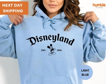 Mickey Disneyland Est 1955 Hoodie, Vintage Disneyland Hoodie, Unisex Disneyland Hoodie, Disneyland Hoodie