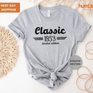 70th Birthday Auto Owner Gift, Classic 1953 Car Lover Shirt, Born in 1952 Gift for Men, 70th Retro Vintage Gift, Turning 70 Mechanic Gift