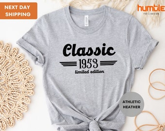 70th Birthday Auto Owner Gift, Classic 1953 Car Lover Shirt, Born in 1952 Gift for Men, 70th Retro Vintage Gift, Turning 70 Mechanic Gift