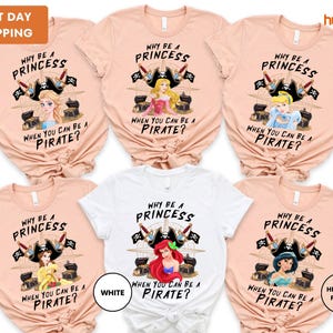 Why Be a Princess When You Can Be a Pirate Shirt, Disney Princess Pirate Themed Tee, Pirates Family Shirt, Disney Cruise Shirt