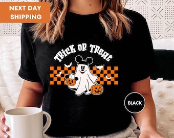 Trick Or Treat T-Shirt, Halloween Trick-or-Treat Shirt, Funny Halloween Shirt, Halloween Shirt, Cute Ghost Shirt