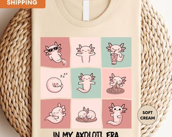 In My Axolotl Era Shirt, Salamander Shirt, Cute Axolotl Shirt, Kids Axolotl Shirt, Axolotl Gift, Amphibian Shirt, Kawaii Axolotl Lover Gift