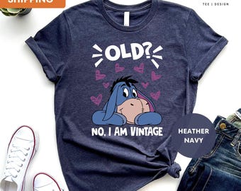 ¿Viejo? No, soy una camiseta vintage de Ígor, sudaderas de Ígor, Ígor de Winnie the Pooh, camisetas divertidas de Disney, regalo para la abuela, regalo para el Día de la Madre.