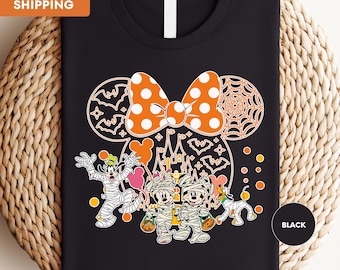 Disney Hallowen Shirt,Disney Mickey Mouse Mummy Shirt,Spooky Disneyworld,Spooky Halloween Tee,Mickey And Minnie Ghost Shirt,Pumpkin Shirt