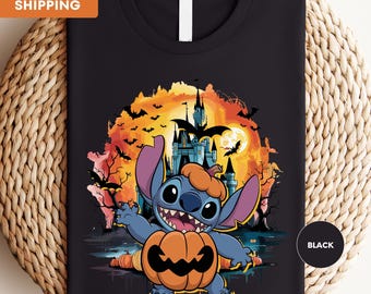 Disney Halloween Stitch Shirt, Disney Stitch Tee, Stitch Matching Halloween Tee, Spooky Stitch Tee, Kids Halloween Stitch Tee, Family Tee