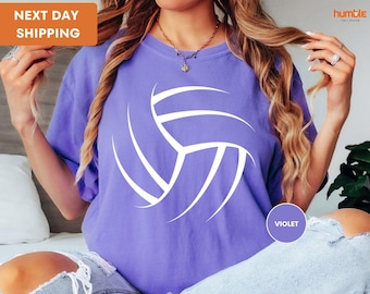Camiseta de voleibol Comfort Colors, Camiseta de voleibol, Día de partido, Temporada de voleibol, Diseño gráfico de voleibol, Escuela de voleibol, Equipo de voleibol