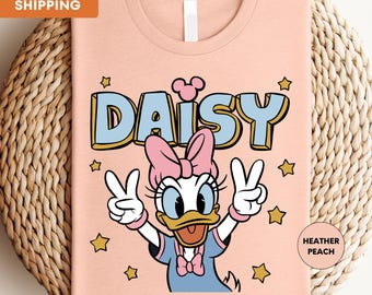 Retro shirt madeliefje duck, shirt madeliefje duck peutershirt, shirt Disney vakantie, shirt Disneyland madeliefje, shirt Magic Kingdom, shirt schattig madeliefje