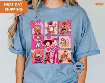 Comfort Colors Watercolor Disney Toy Story Shirt, Pixar Toy Story, Woody Jessie Buzz Alien Rex, Disneyland Family Matching Trip