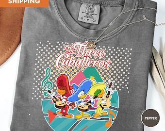 Comfort Colors®Disney The Three Caballeros Classic Group T-Shirt, Three Caballeros Shirt, Magic Kingdom , WDW Disneyland Family Matching