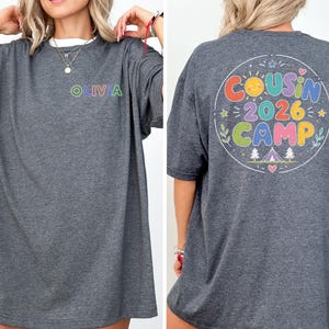 Custom Cousin Camp Shirt, Camp Custom T-Shirt, Camp Crew Shirt, Camping Family Shirt, Cousin Crew Custom Graphic Tees, Adventure Shirt immagine 5