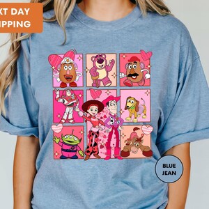 Comfort Colors Watercolor Disney Toy Story Shirt, Pixar Toy Story, Woody Jessie Buzz Alien Rex, Disneyland Family Matching Trip