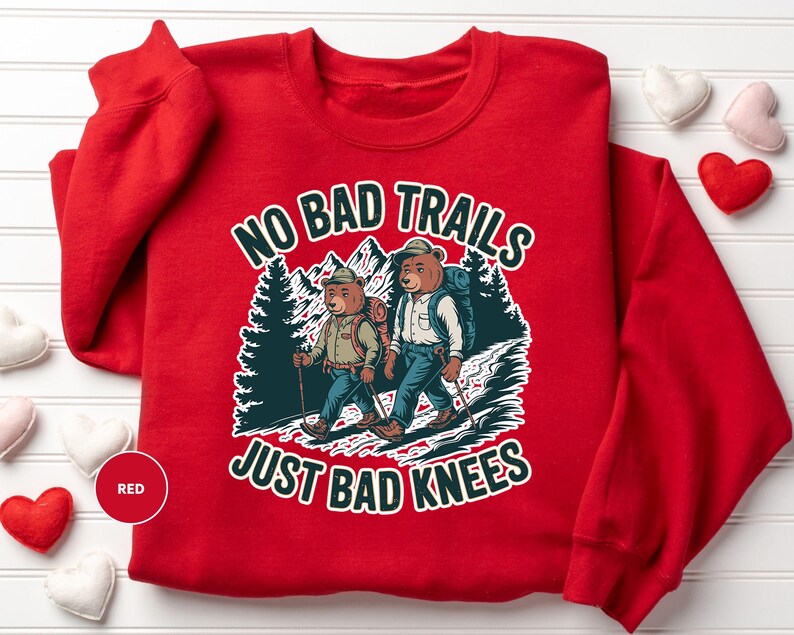 a red shirt with a picture of two people on it