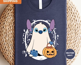 Disney Stitch Halloween Shirt, Halloween Trip Shirt, Ghost Stitch Shirt, Halloween Costume, Disneyland Shirt, Spooky Stitch Shirt