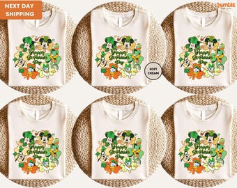 Disney Happy St. Patrick's Day Mickey and Minnie Shirt, St. Patrick's Day Shirt, Disney Matching Family St. Patrick's Shirt