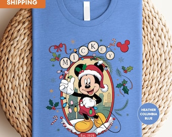 Vintage Mickey Christmas Shirt, Very Merry Christmas Shirt, Retro Mickey Mouse Xmas Shirt, Disney Christmas Party Shirt, Holiday Season Tee