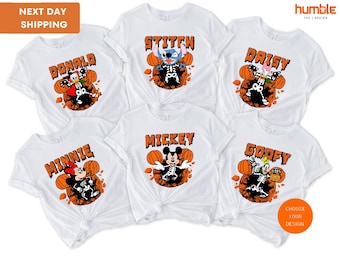 Disney Character Halloween Shirt, Mickey And Friends Halloween, Disney Halloween, Disney Matching Shirts