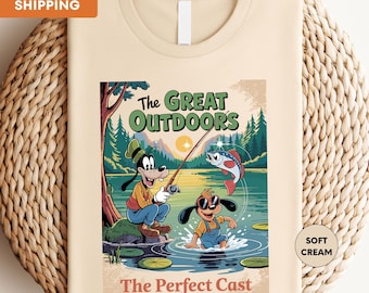 Disney A Goofy Movie Love Fishing World's Greatest Out Doorsman Shirt, Father's Day, Disneyland Family Matching Shirt, Magic Kingdom Tee