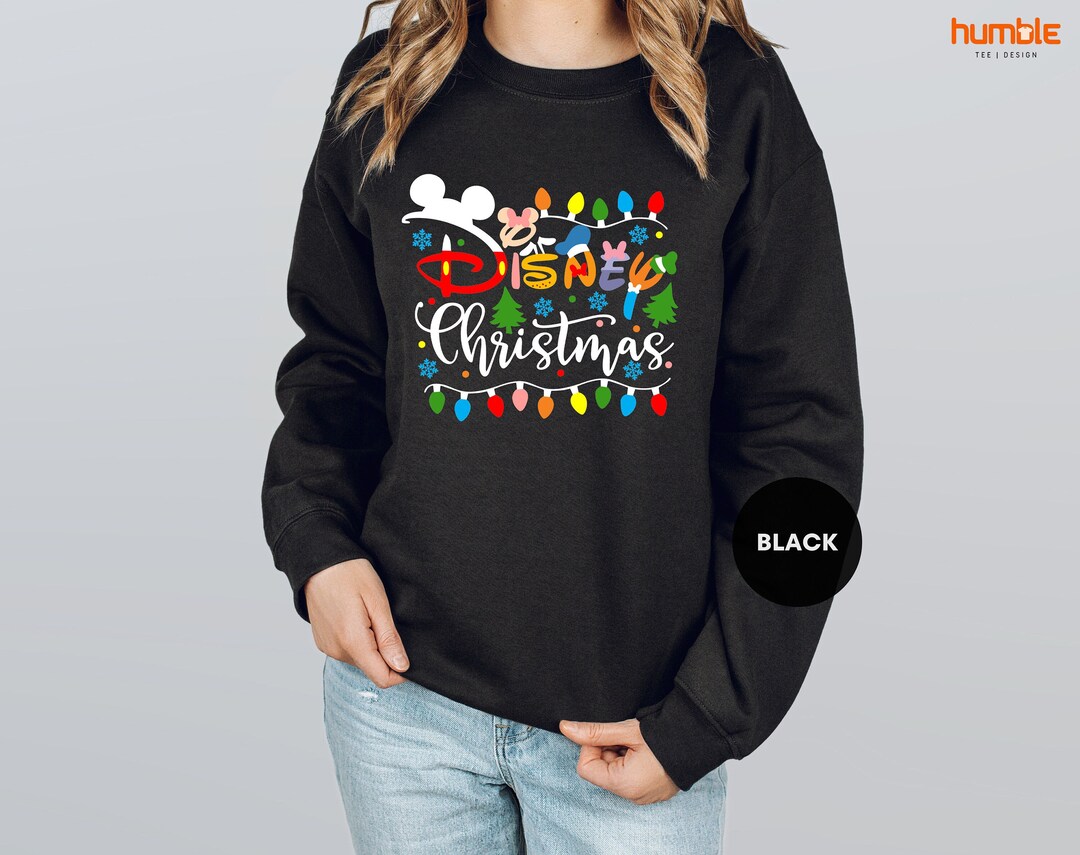 Disney Christmas Sweatshirt Disney Christmas Balloons Etsy