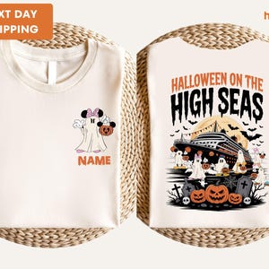 Halloween On The High Seas Shirt, Disney Cruise Shirt, Mickey And Friends Halloween Matching Shirt, Custom Disney Halloween Cruise Shirt