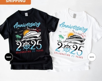 Camisetas personalizadas para aniversario de crucero, camisetas de aniversario de crucero, camisetas personalizadas para parejas de cruceros, regalos para parejas en cruceros 2026