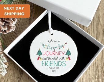 Friendship Ornament, Personalized Friendship Christmas Ornament, Gift for Best Friend