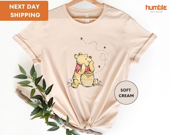 Vintage Pooh Shirt, Winnie The Pooh Shirt, Minimal Winnie The Pooh Shirt, Disney Trip Shirt, Disney Family Matching Tee