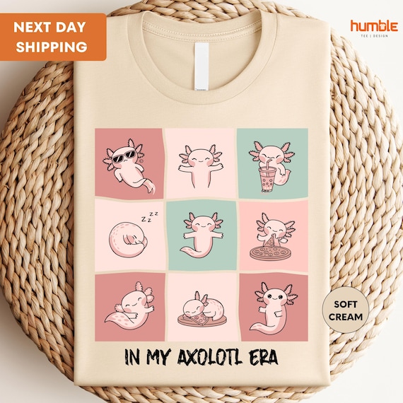 In My Axolotl Era Shirt, Salamander Shirt, Cute Axolotl Shirt, Kids Axolotl Shirt, Axolotl Gift, Amphibian Shirt, Kawaii Axolotl Lover Gift