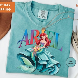 Comfort Colors® The Little Mermaid Shirt, Disney T-shirt, Women&#39;s Little Mermaid Ariel Shirt, Ariel Mermaid Shirt, Disney Ariel Shirt
