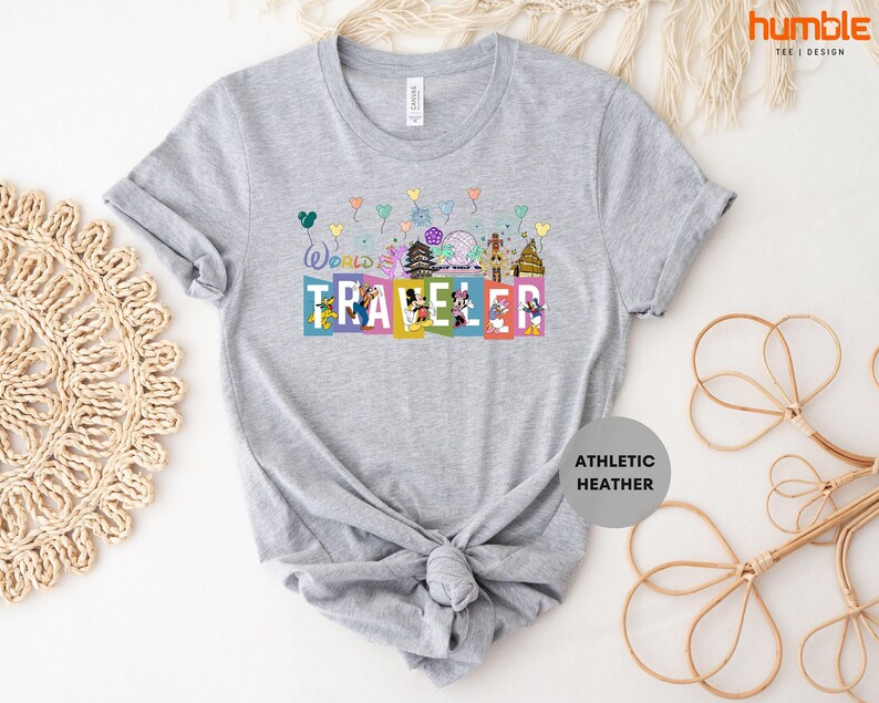 World Traveler Shirt, Traveler Shirt, Disney Traveler Shirt, Disney Family Vacation Shirt, Disney Epcot Shirt, Disney Trip Shirt, Mickey Tee image 3