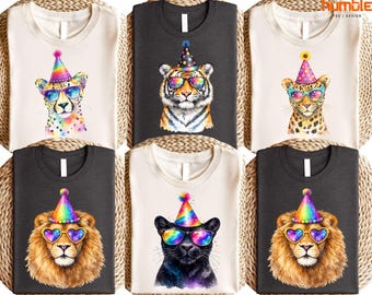 Camiseta de fiesta de cumpleaños de zoológico, camiseta de cumpleaños de animales, camiseta de fiesta de cumpleaños de animales de safari, cumpleaños de zoológico, camiseta de cumpleaños salvaje, camiseta de fiesta de animales