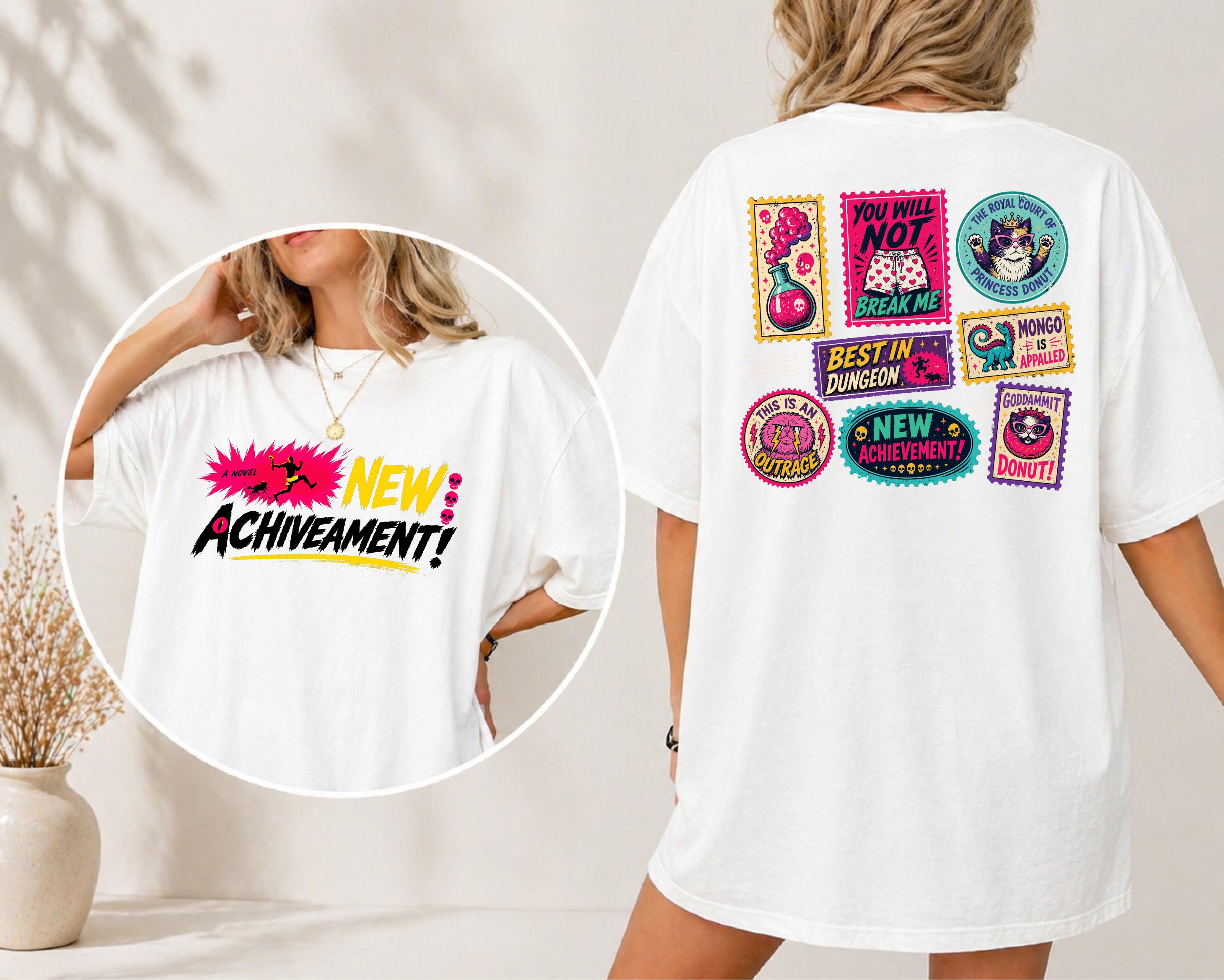 New Achievement T-shirt, Donut and Carl Tee, Gift for Readers, Fantasy ...