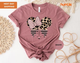 Minnie Castle Shirt, Disneyworld Shirts, Animal shirt, Minnie Ear Shirt, Leopard Cheetah Print Shirt, Disney Shirt, Disney Ear Shirt
