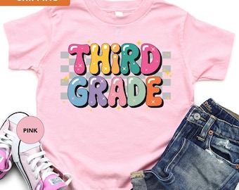 Third Grade Shirt, Back To School Tshirt, First Day Of School Tee, Kids Hello Third Grade Shirt, 3rd Grade Shirt, School Student Shirt