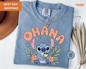 Comfort Colors Stitch and Lilo Mama Shirt, Disney Mama Shirt, Disneyland Mom Shirt, Disney Mother&#39;s Day Shirt, Disneyland Family Vacation