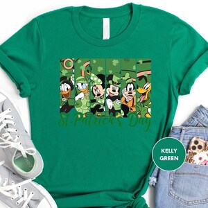 a st patrick's day shirt with mickey mouse and friends