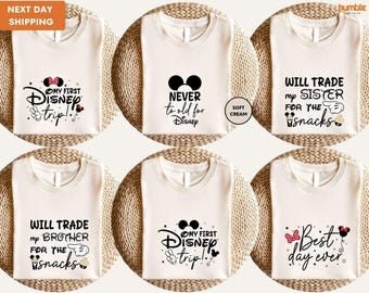 Disney Snack Matching Shirt, Will Trade Sister For Snacks Shirt, Will Trade Brother For Snacks Shirt, Snacking Around The World Tee