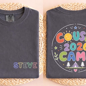 Custom Cousin Camp Shirt, Camp Custom T-Shirt, Camp Crew Shirt, Camping Family Shirt, Cousin Crew Custom Graphic Tees, Adventure Shirt immagine 3