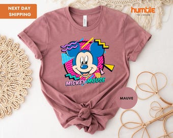 Retro Mickey Mouse Shirt, 80's Mickey Shirt, Matching Mickey Mouse Shirt, Mickey Mouse Shirt, Disneyland Shirt, Disney family, Disney Shirt