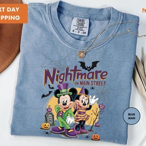 Comfort Colors® Mickey and Minnie Pluto Costume Jack Sally Zero Halloween, Nightmare On Main Street, Mickey's Not So Scary , Disneyland Trip