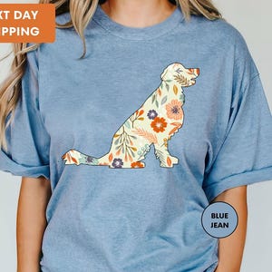 Comfort Colors Boho Wild Flower Dog Comfort Colors Shirt, Folk Art Floral Labrador Tshirt, Flower Dog Mom Shirt, Vet Tech , Animal Lover