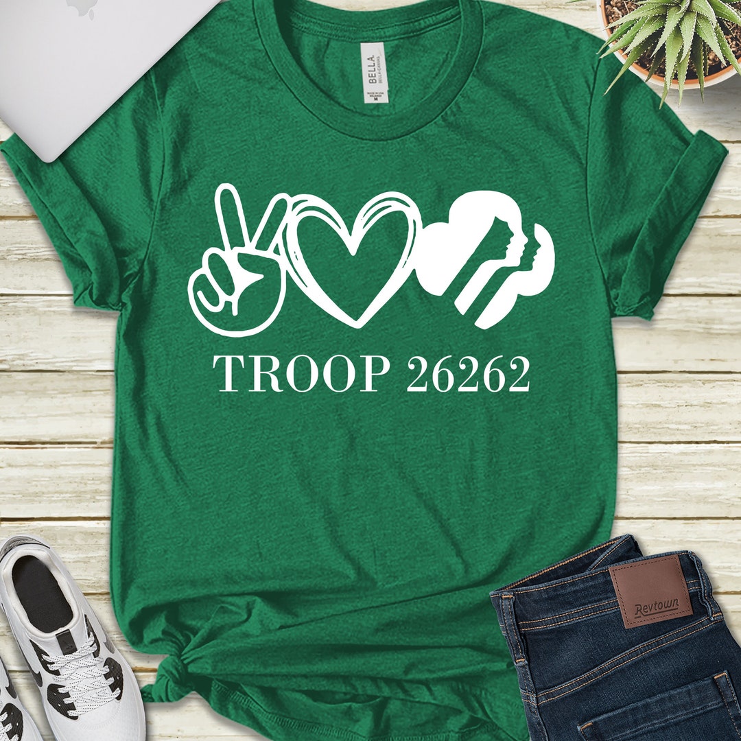 Peace Love Girl Scout Shirt Girl Scout Leader Shirt Girls Etsy