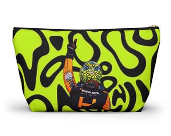 Lando Norris Mclaren F1 Sports Accessory Pouch, Personalized Travel Organizer, Fun Makeup Bag, Gift for Racers, Unique Sporty Design